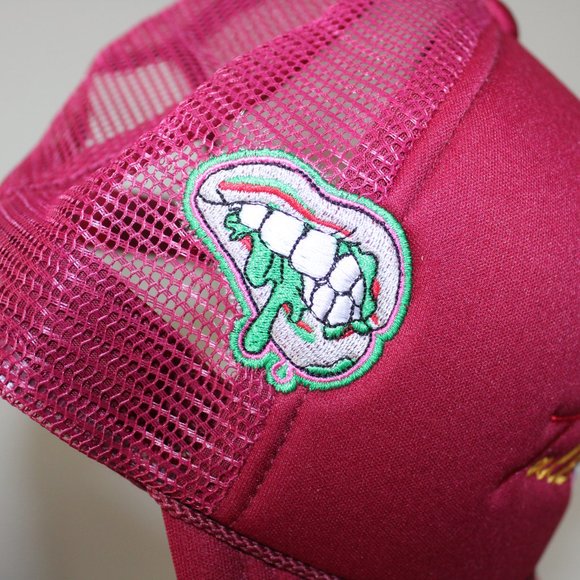 Slime Talk Men's Maroon Trucker Baseball Snapback Hat Cap - Picture 11 of 12